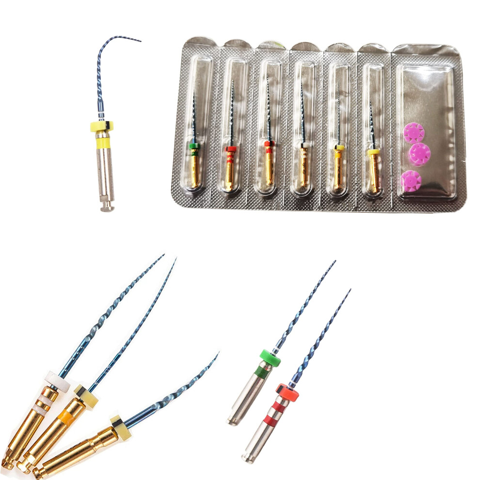Endodontic Niti Super Files Set Of 6, Universal Rotary Files Sx-F3 25Mm With Mixed Tips For Dental Use 6947110212791