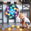 Set de jeu de fléchettes de 28,7 po, 16 boules collantes multicolores 1