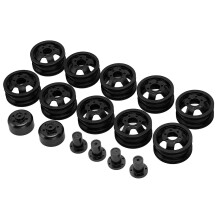 Cubo de rueda de aluminio WPL B24 B36 1/16 6WD Negro 34mm 150g