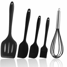 5 Piece Premium Silicone Kitchen Utensils Set High Heat Resistant