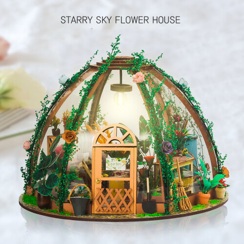 Maison des fleurs étoilées 2xCR2032 22x22x16cm multicolore 1