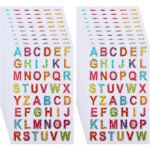 (Buchstaben) Glitzer Klebebuchstaben Buchstaben Sticker Bunte Buchstabenaufkleber Selbstklebende Letter Sticker für DIY Scrapbooking Dekorationskunst