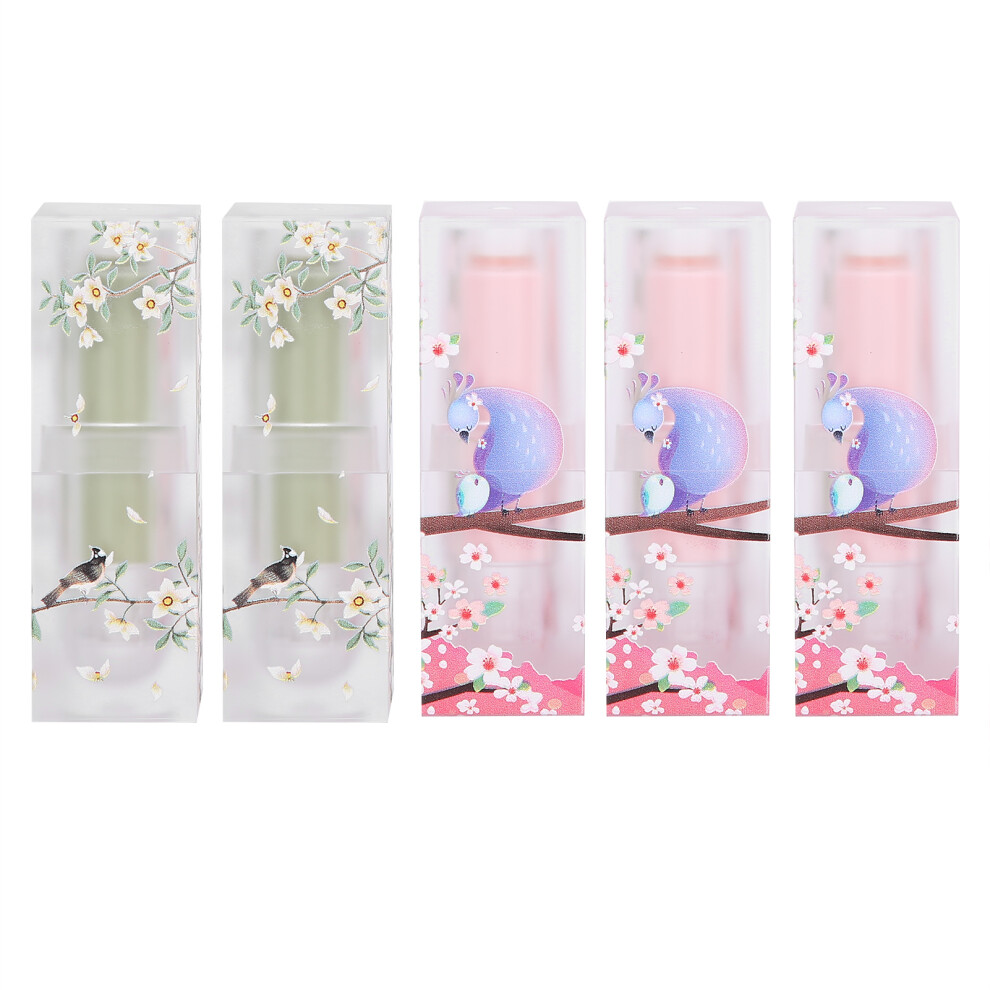 5pcs DIY Lip Balm Container Tubes with Cap Empty