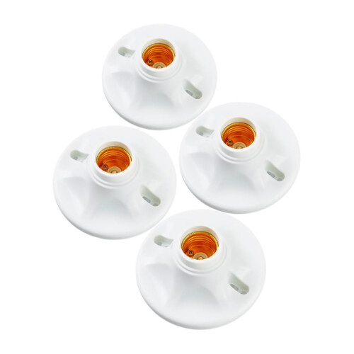 Ceiling LED Bulb Socket Holders 4-Pack E27 Base Pendant Light Lamp Holder Universal Compatibility Easy Installation
