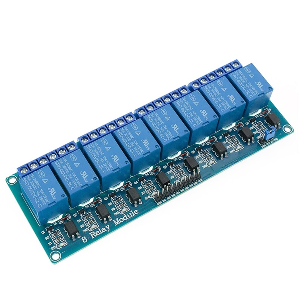 5V 1 2 4 8 Channel Relay Module With Optocoupler For Arduino, Raspberry Pi, 8-Way Control, Color: 8 Channel 6947110214139