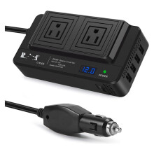 Car Inverter 200W Charger 12V to 110V 220V with Four USB Ports and Dual AC Sockets for Car and Home Use