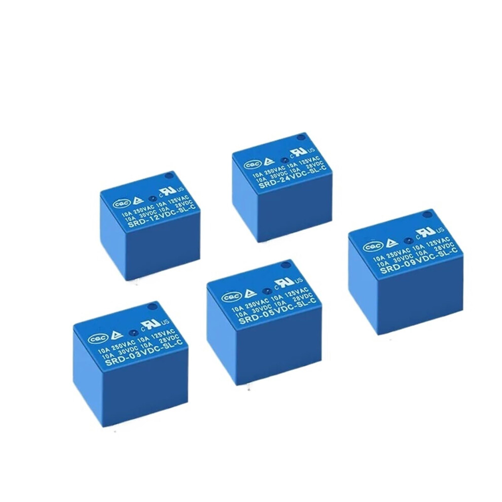 5Pin Relays Src-03Vdc-Sl-C Srd-05Vdc Srd-12Vdc Srd-24Vdc Srd-48Vdc 10Pcs 03V 05V 06V 09V 12V 24V 48V 6947110214436
