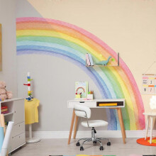 Large Bold Half Rainbow Wall Stickers