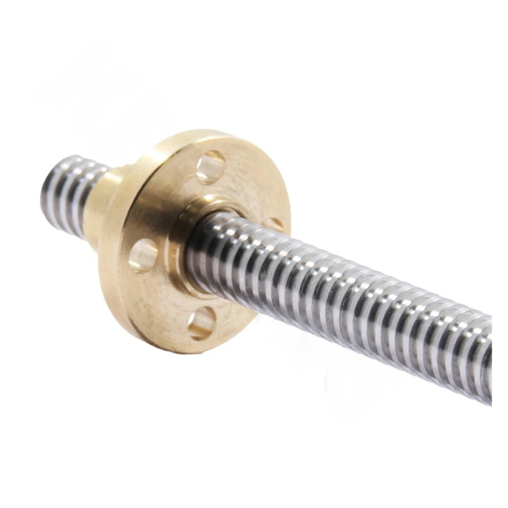 Stainless Steel Ball Screw T8 Trapezoidal Lead Screw 8Mm Pitch 500Mm Length With Brass Nut For Linear Motion Systems 6493810709548