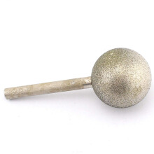 35mm Diamond Grinding Bit Spherical Head Coated Mounted Points Round Ball Burs Grit 80 Shank 6mm for Stone Carving