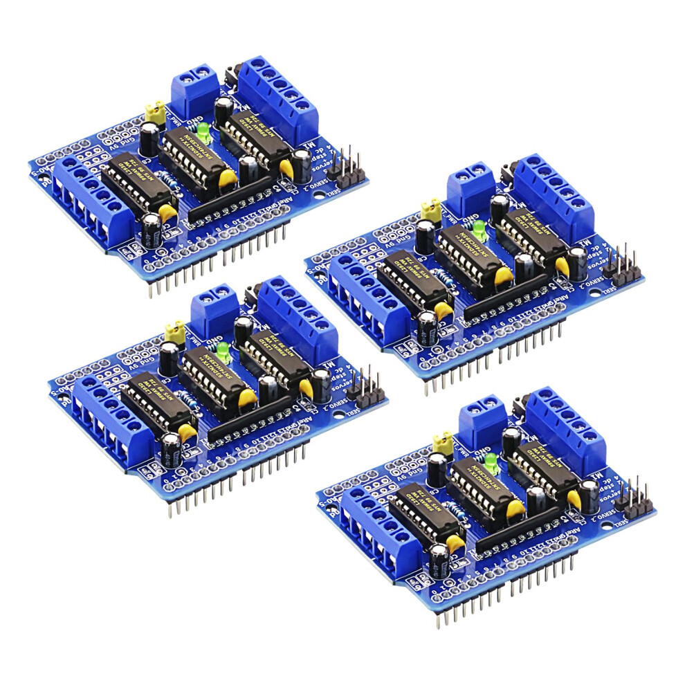 L293d Stepper Motor Driver Shield Expansion Board 4-Pack For Dc Motors Compatible With Arduino Projects 6276012518145