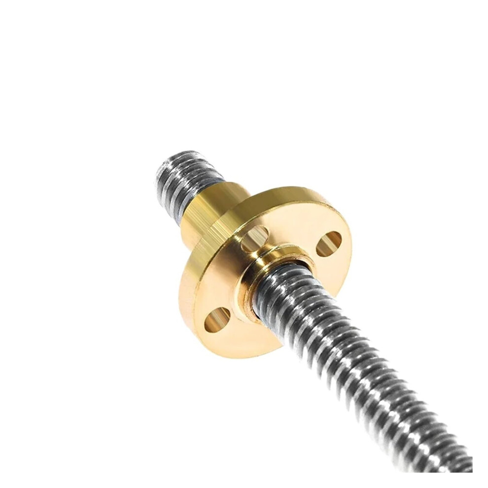 Linear Motion Ball Screw T8 Lead Screw 8Mm Trapezoidal Stainless Steel Rod 100-500Mm With Brass Nut 200Mm Length 6276012518381