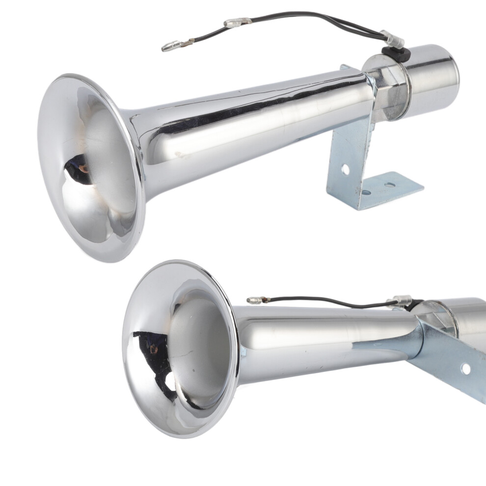 Super Loud 180Db Car Air Horn 12-24V Chrome Single Trumpet Trucker Vehicle 8441342380450