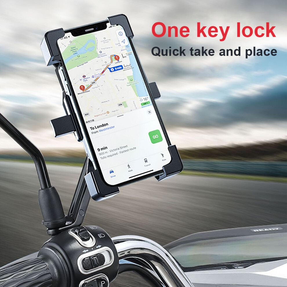 Bike Phone Mount With Anti-Shake, 4.5-6.5 Inches, Black 8021342381345