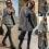 Women's Lace Up Houndstooth Cape Coat Oversized Pullover Cloak Sleeve Jackets 5
