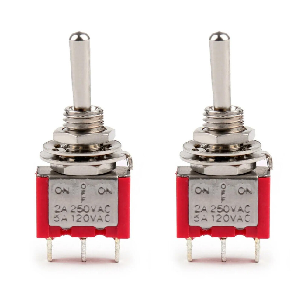 Mts-103 Red 3Pin 3File 6Mm Rocker Switch 2A 250V 5A 120V Toggle Switch For Electrical Projects 10Pcs 6482260706573