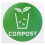60Pcs/Set Round Recycle Trash Compost Sticker 13
