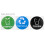 60Pcs/Set Round Recycle Trash Compost Sticker 12