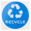 60Pcs/Set Round Recycle Trash Compost Sticker 14