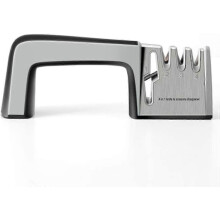 Máquina afiadora de faca com alça, faca de cozinha afiador conjunto diamante de aço, afiadores kit ferramenta para facas portáteis portáteis