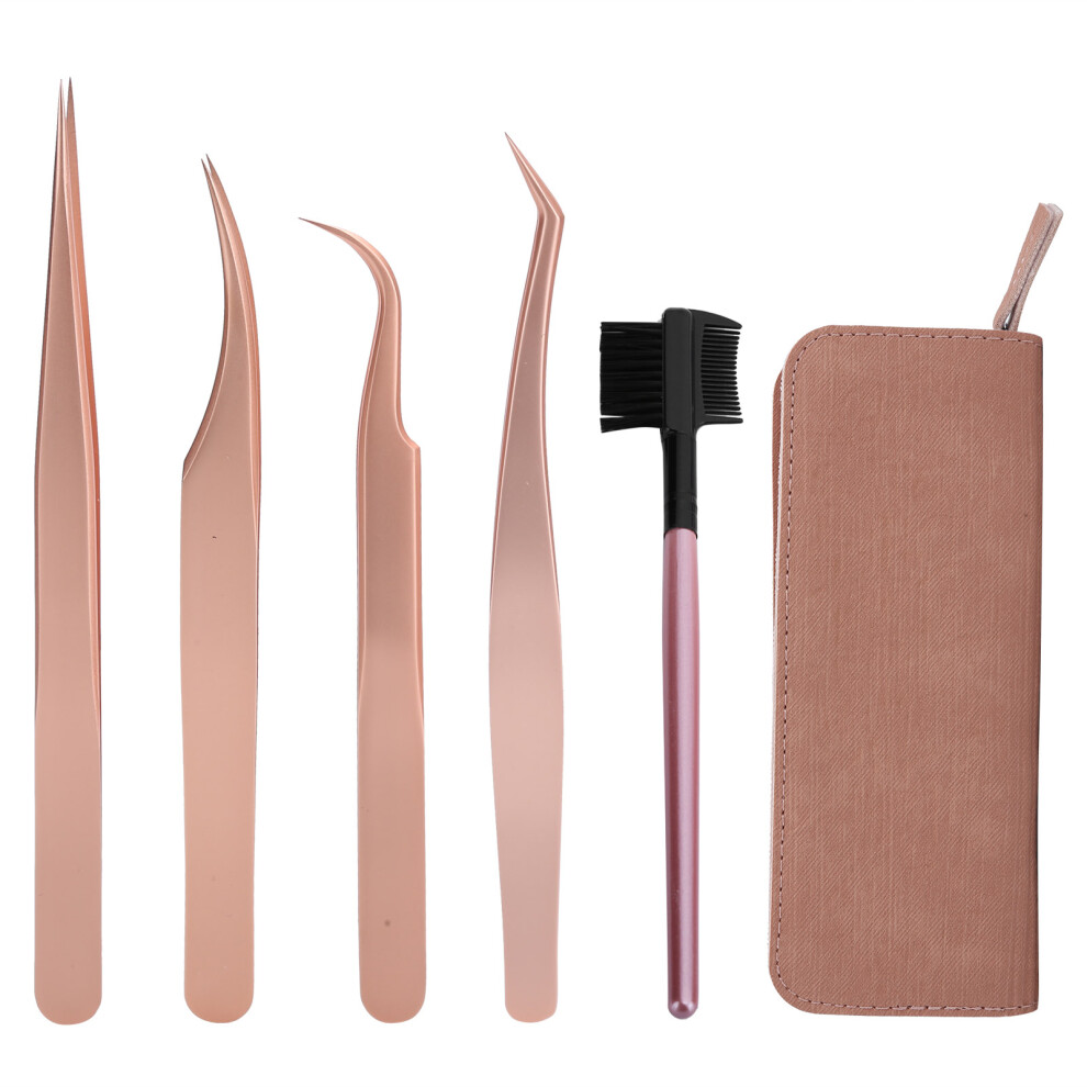 Stainless Steel False Eyelash Grafting Tweezers