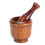 Wooden Grinding Bowl Household Kitchen Manual 10