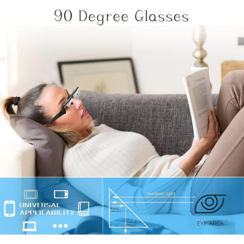 Lazy Glasses - Horizontal Reading Glasses - Upside Down 90 Degree Glasses 1