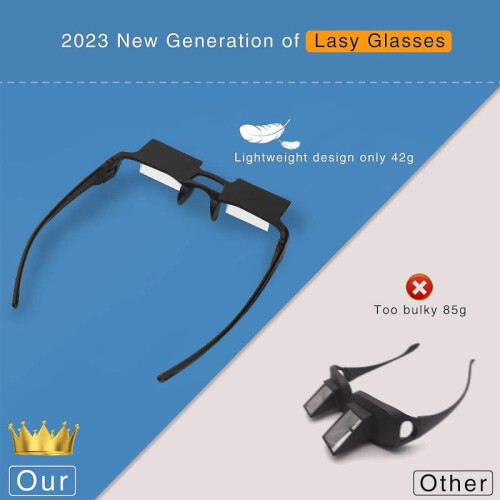 Lazy Glasses - Horizontal Reading Glasses - Upside Down 90 Degree Glasses 2
