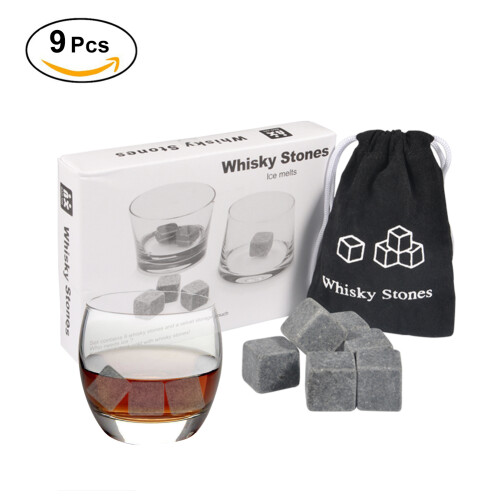 Pack of 9pcs Whisky Chilling Stone Ice cubes