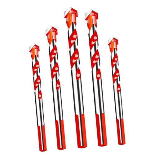 Alloy Material Drill Bits Set 5pcs Square Carbide Drill Bits for Tile Glass Concrete Wood Masonry Applications