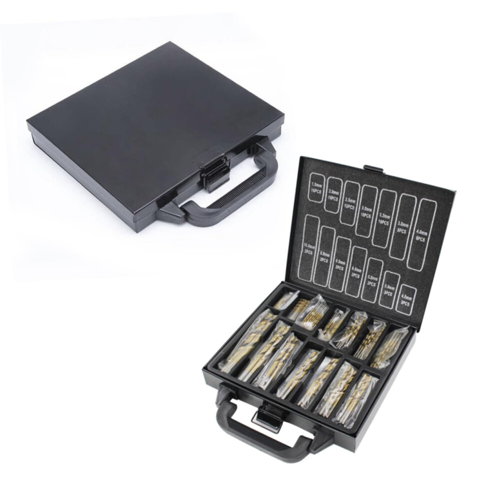 99Pc Titanium Nitride Drill Bit Set 1.5Mm To 10Mm With Carry Case For Precision Drilling And Light Engineering Tasks 6947110216652