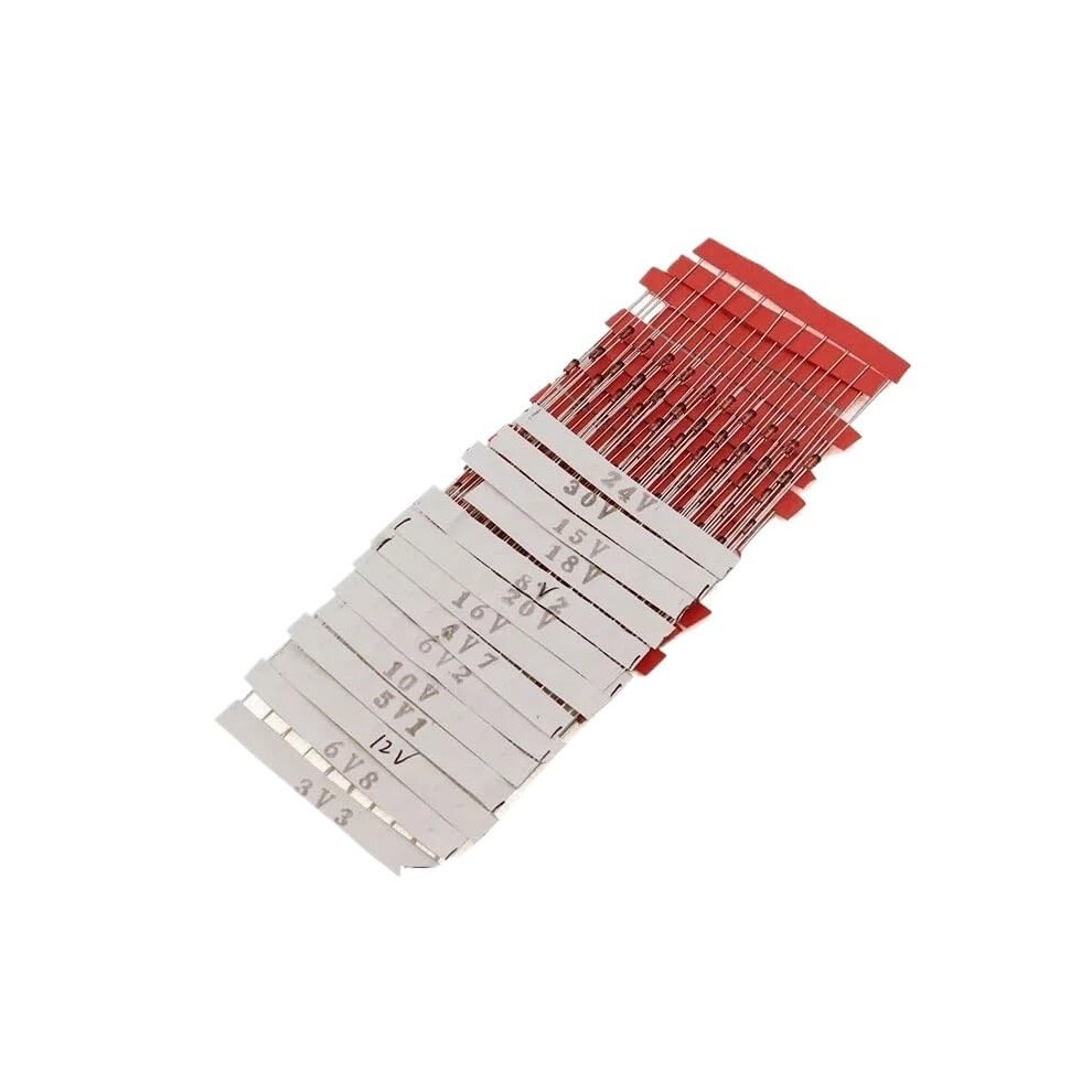 1/2W Zener Diode Assorted Set 0.5W 3.3-30V 14 Values 10pcs Each Total 140pcs for Electronic DIY Projects-image-OPC-PJNZHCH-NEW
