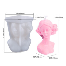Molde de silicona 3D de cuerpo de mujer para hacer velas