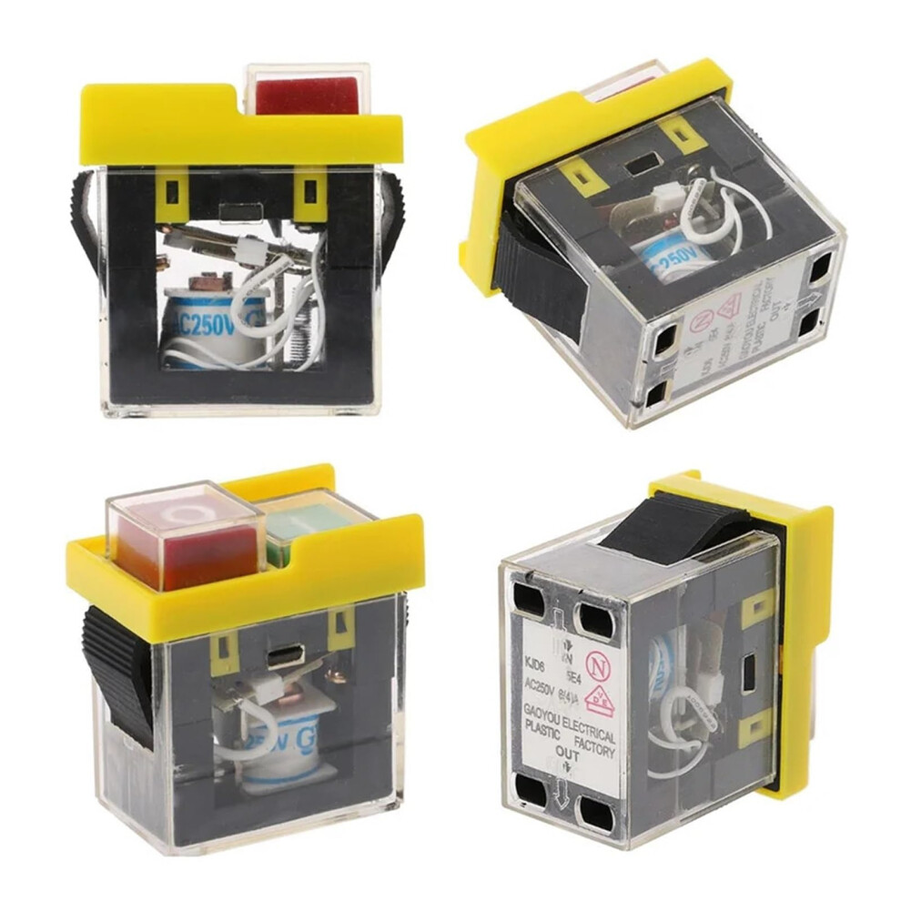 250V 6(4)A Waterproof Electromagnetic Switch Kjd6 5E4 Drill Saw Cutter On Off Switch Undervoltage Protection 6493810710865