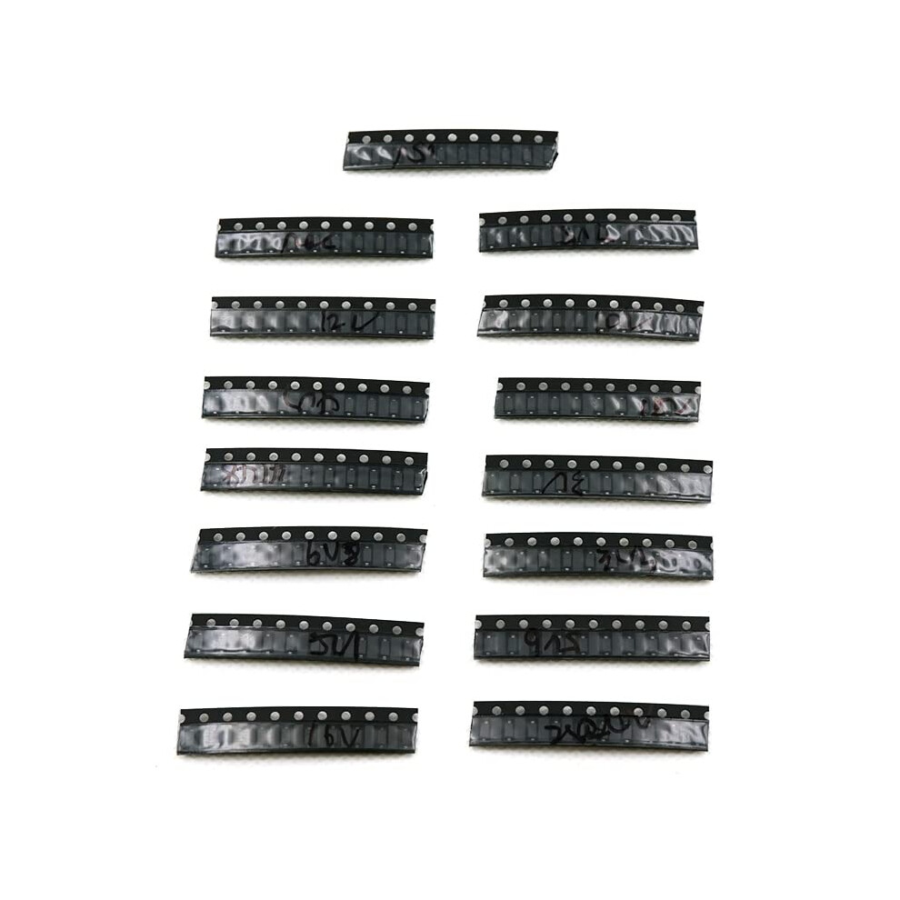 Zener Diode -123 1206 0.5W Smd Package Kit With 15 Values, 10 Pcs Each, Total 150 Pcs, Electronic Components 6482260708232
