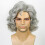 Santa Beard and Wig Set Long Gray Old Man Wizard Wig 6