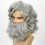 Santa Beard and Wig Set Long Gray Old Man Wizard Wig 12