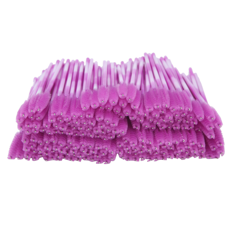 Red 200Pcs Disposable Eyelash Brush Travel Portable