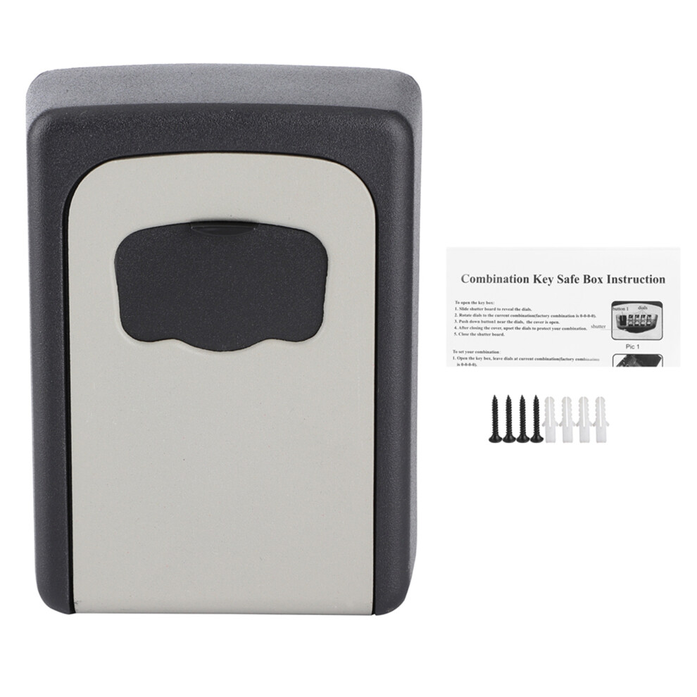 Key Lock Box Wall Mounted Aluminum Alloy Key Safe 9387669979689
