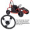 Volante per go-kart assemblato 300 mm, 150-250 cc nero 4