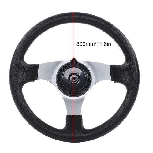 Volante per go-kart assemblato 300 mm, 150-250 cc nero 1