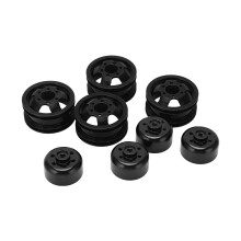 RC Radfelge Nabe aus Aluminiumlegierung für WPL Fj40 C14 C24 B14 B24 B16 B36 1/16 Modellfahrzeuge Schwarz