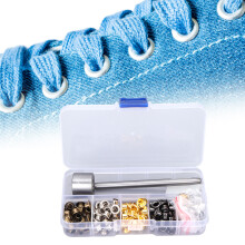 4,5 mm Messing-Ösen-Kit mit Aufbewahrungsbox für Kleidungsanpassung DIY Kleidung