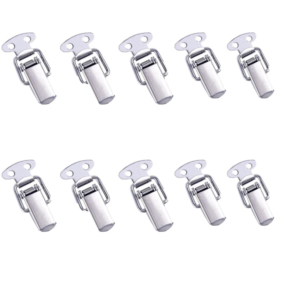 Spring Loaded Toggle Latch Mini Toggle Latches 20Pcs Silver Steel Clamp Clip Box Catch Tension Lock Lever Closure 6276012521039