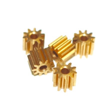 5PCS Metal Copper Pinions 0.5M Small Modulus Gears 10 Teeth 2mm Hole Suitable for Model Motors