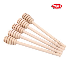 24Pcs Wooden Honey Dripper Stick Server Jam Syrup