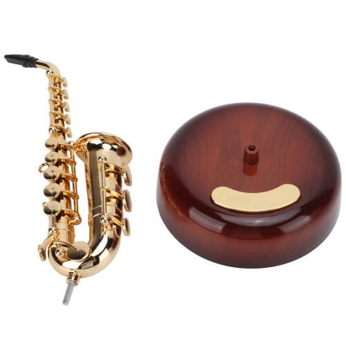 Mini boîte à musique modèle saxophone, 9,3  19 cm, ABS 1