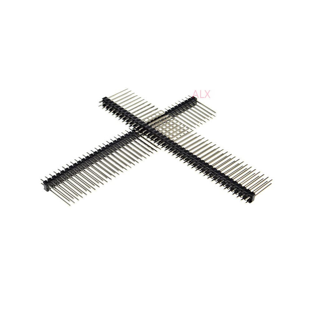 5Pcs 2X40 Pin Header Connector Strip 2.54Mm Pitch 21Mm Long Male Pins For Pcb Board 40-Pin Dual Row Connector 6947110219189