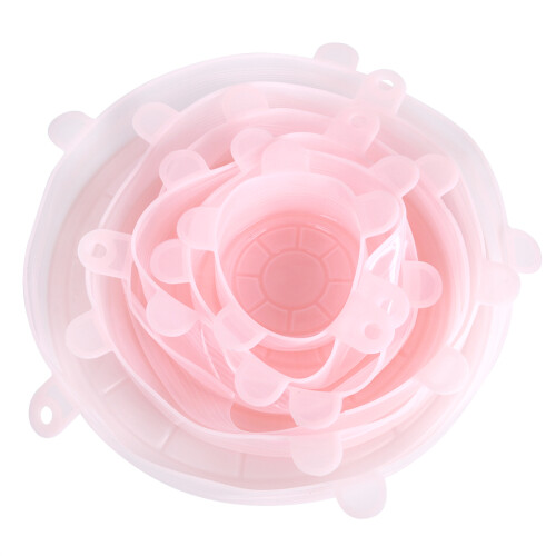 6Pcs/Set Silicone Reusable Stretchable Food Fruit