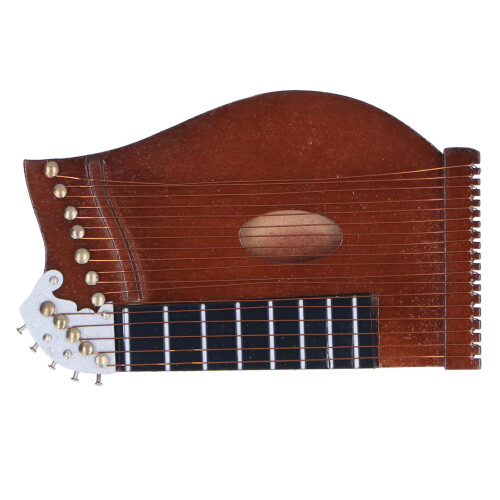 Guzheng modelo miniatura de madera de tilo expositor 1